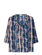 Maenesta Tops Blouses Long-sleeved Navy Masai