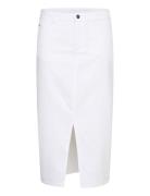 Kazelina Denim Skirt Polvipituinen Hame White Kaffe