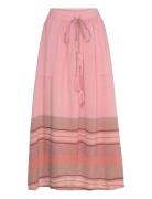 Akanell Maxi Skirt Pitkä Hame Pink Lollys Laundry