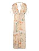 Cotton Tissue Printed Maxi Dress Maksimekko Juhlamekko Multi/patterned...