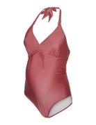 Mlmolly Halter Padded Swimsuit 2F Uimapuku Uima-asut Pink Mamalicious