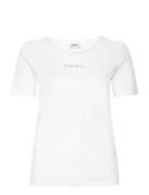 T-Shirts Tops T-shirts & Tops Short-sleeved White Esprit Casual