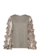 Hero Top Tops Blouses Long-sleeved Beige Ida Sjöstedt