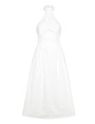 Genevieve Poplin Midi Dress Maksimekko Juhlamekko White Bardot