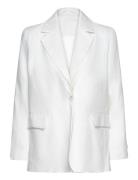 Vera Fitted Linen Blazer Blazers Single Breasted Blazers White Malina