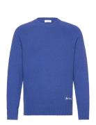 Brad Roundneck Knit Tops Knitwear Round Necks Blue Les Deux