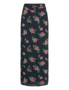 Chiffon Maxi Skirt Pitkä Hame Navy ROTATE Birger Christensen