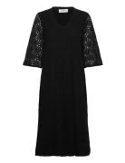 Lace Caftan Polvipituinen Mekko Black Rosemunde