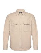 Dyed Canvas Skyler Shirt Tops Overshirts Beige Mads Nørgaard