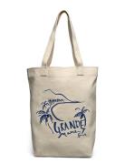 Grande Mare Canvas Tote Bag Shopper Laukku Cream GANT