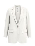 Objsigrid L/S Blazer Noos Blazers Single Breasted Blazers White Object