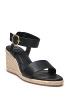 Wedge Buckle Sandals Kiilakorkokengät Black Mango