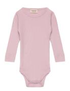 Plain Body Ls Bodies Long-sleeved Pink MarMar Copenhagen