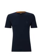 Tales Tops T-shirts Short-sleeved Navy BOSS