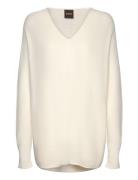 C_Fer Ssa Tops Knitwear Jumpers Cream BOSS