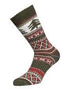 Winter Alpaca Tree 1-Pack Lingerie Socks Regular Socks Khaki Green Alp...