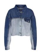 Nmrinna L/S Crop Dnm Jacket Colorblock Farkkutakki Denimtakki Blue NOI...