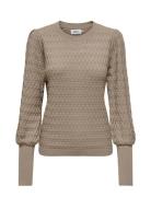 Onlfaye Life L/S Pullover Knt Noos Tops Knitwear Jumpers Beige ONLY