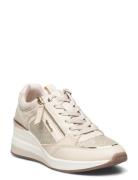 Women Lace-Up Matalavartiset Sneakerit Tennarit Cream Tamaris