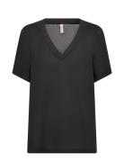 Sc-Cemre Tops T-shirts & Tops Short-sleeved Black Soyaconcept