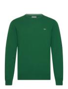 Superfine Lambswool C-Neck Tops Knitwear Round Necks Green GANT