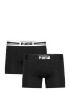 Puma Men Everyday Placed Logo Boxers 2P Bokserit Black PUMA