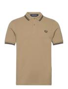 Twin Tipped Fp Shirt Tops Polos Short-sleeved Brown Fred Perry