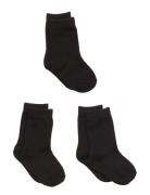 3-Pack Cotton Socks Sukat Black Melton