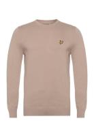 Cotton Merino Crew Jumper Tops Knitwear Round Necks Beige Lyle & Scott