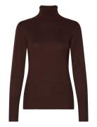 Sc-Dollie Tops Knitwear Turtleneck Brown Soyaconcept