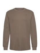 Lash R T L\S Tops T-shirts Long-sleeved Khaki Green G-Star RAW