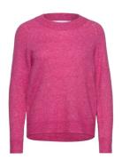 Slflulu Ls Knit O-Neck Tops Knitwear Jumpers Pink Selected Femme