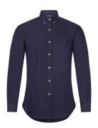 Gd Oxford-Sl Bd Ppc Sp Tops Shirts Casual Navy Polo Ralph Lauren