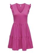 Onlmay Cap Sleev Fril Dress Jrs Noos Lyhyt Mekko Pink ONLY