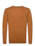 Merino Wool Crew Tops Knitwear Round Necks Beige Clean Cut Copenhagen