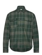 Lennon Check Shirt Tops Overshirts Green Les Deux