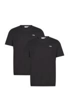 Brod Tee / Double Pack Sport T-shirts Short-sleeved Black FILA