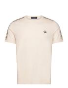 Taped Ringer T-Shirt Tops T-shirts Short-sleeved Cream Fred Perry