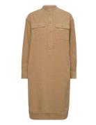 Corduroy Shirtdress Polvipituinen Mekko Beige Polo Ralph Lauren