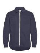 Overshirt Zip Tops Overshirts Navy Revolution