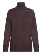 Fralma Pu 5 Tops Knitwear Turtleneck Brown Fransa