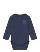 Hmlmino Body L/S Pitkähihainen Body Navy Hummel