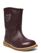 Boots - Flat - With Zipper Talvisaappaat Purple ANGULUS