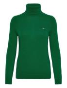 Extrafine Rollneck Tops Knitwear Turtleneck Green GANT