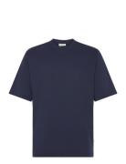 Mid Sleeve T-Shirt Gots Tops T-shirts Short-sleeved Navy Resteröds