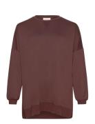 Wa-Sabina Tops Sweat-shirts & Hoodies Sweat-shirts Brown Wasabiconcept