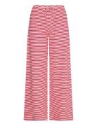 Striped Soft Trousers Bottoms Trousers Wide Leg Red Gina Tricot