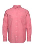 Reg Cotton Linen Shirt Tops Shirts Casual Pink GANT