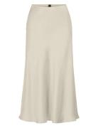 Yaspastella Hw Midi Skirt - Noos Polvipituinen Hame Beige YAS