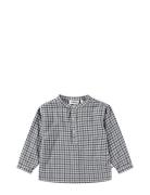 Enoz Tops Shirts Long-sleeved Shirts Navy Molo